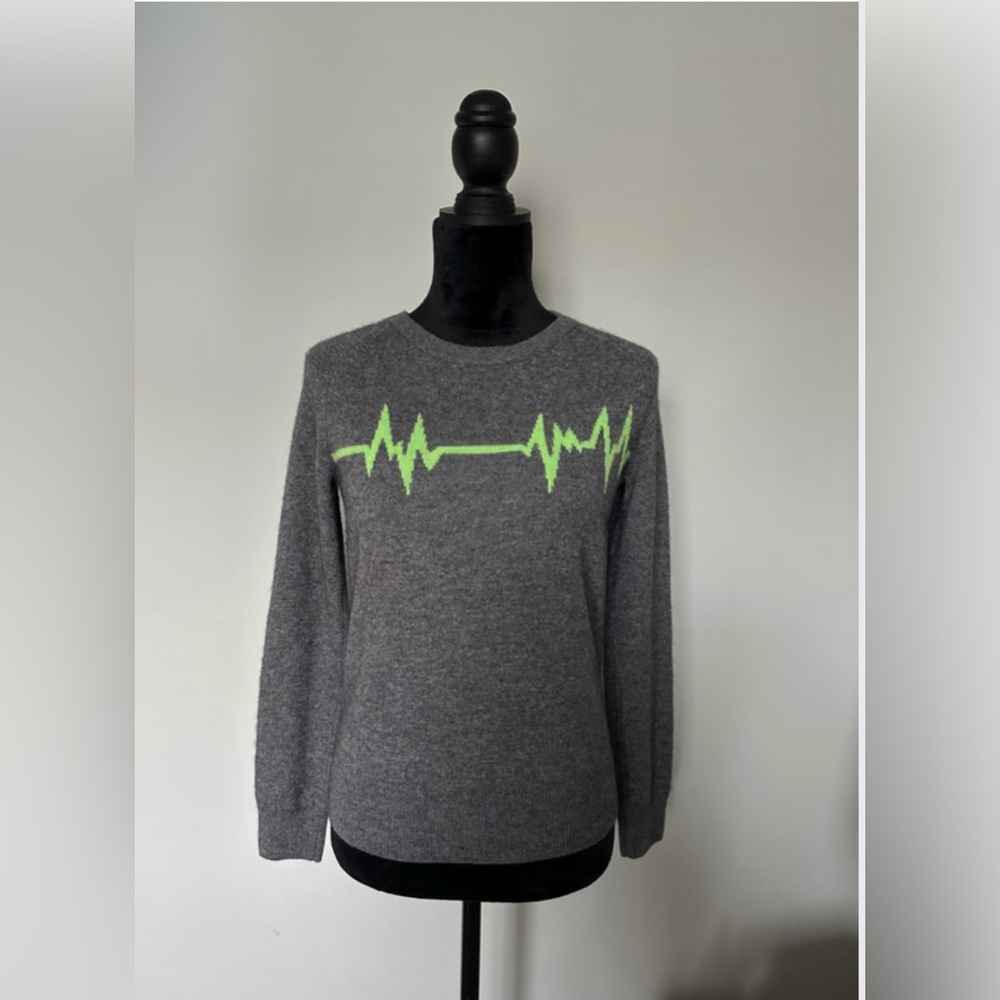 Society- Gray Sweater with Lime Green Accent